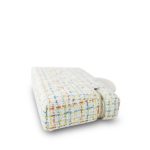 25C White/Multicolor Tweed Quilted Classic Clutch With Chain LGHW - Image 7