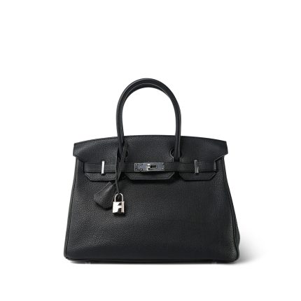 Birkin 30 Black Togo Palladium Plated A Stamp