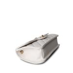 21P White Caviar Quilted Sweet Single Flap Bag Aged Gold Hardware - Image 9