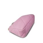 Light Pink Lambskin Quilted 19 Flap Small MHW - Image 14