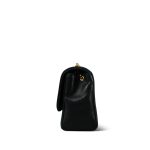 Vintage Black Lambskin Quilted Mini Border Single Flap Bag Gold Hardware - Image 2