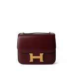 Constance 18 Rouge H Box Calfskin Gold Plated B Stamp
