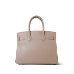 Birkin 30 Argyle Tadelakt Guilloche Palladium Plated R Square Stamp - Image 8