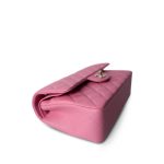 21P Pink Caviar Quilted Small Classic Flap Light Gold Hardware - Image 7