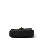 Black Caviar Quilted Mini Sweetheart Single Flap Bag Aged GHW - Image 7