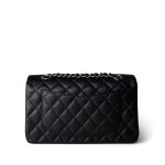 Black Caviar Quilted Classic Flap Small SHW - Image 3
