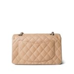 Beige Clair Caviar Quilted Classic Flap Small Silver Hardware - Image 5
