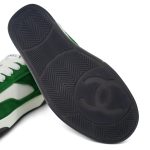 23P Green & White Suede Kidskin Sneakers Size 37.5 - Image 6