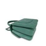 23C Green Lambskin Quilted Trendy CC Small Light Gold Hardware - Image 9