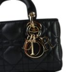 Lady D-Joy Black Lambskin Cannage Micro - Image 2