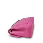 19C Pink Caviar Quilted Classic Flap Small Light Gold Hardware - Image 12