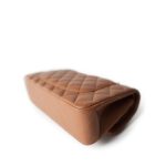 21P Caramel Lambskin Quilted Classic Flap Small LGHW - Image 9