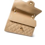 Beige Lambskin Matelasse Double Flap Gold Hardware - Image 13