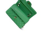 21P Green Caviar Quilted Classic Flap Small Light Gold Hardware - Image 8