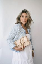 Beige Clair Caviar Quilted Small Classic Flap Gold Hardware - Image 2