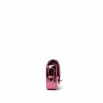24C Shiny Pink Calfskin Quilted Flap Bag & Coin Purse - Image 6