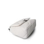 21K White Lambskin Quilted 19 Flap Small Black Hardware - Image 9