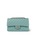 20C Tiffany Blue Caviar Quilted Classic Flap Medium LGHW