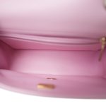24S Light Pink Lambskin Quilted Mini Rectangular Flap Light Gold Hardware - Image 10