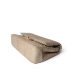 Iridescent Beige Python Classic Flap Medium LGHW - Image 5