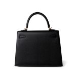 Kelly Sellier 25 Noir Veau Epsom Leather Gold Plated Hardware Y Stamp - Image 14