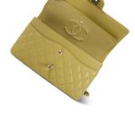 Pistachio Green Caviar Quilted Classic Flap Medium LGHW - Image 11
