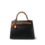 Kelly 25 Bi-Color Horseshoe (HSS) Black/Gold Epsom Gold Plated D Stamp - Image 4
