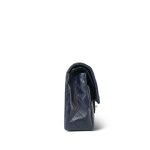 Navy Lambskin Quilted Medium Classic Flap Gold Hardware - Image 4