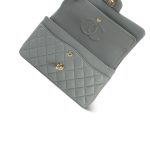 20C Grey Caviar Quilted Classic Flap Small LGHW - Image 15
