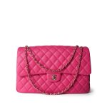 24C Pink Caviar Quilted Maxi Travel Flap Light Gold Hardware - Image 8