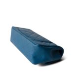 Blue Caviar Quilted Mini Rectangular Flap Silver Hardware - Image 12