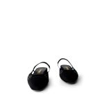 23K Chanel Black Denim Embossed Slingbacks Size 37 - Image 3