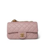 Light Pink Lambskin Quilted Sweet Camelia Single Flap Aged GHW - Image 2