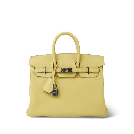 Birkin 25 Jaune Poussin Togo Palladium Plated W Stamp