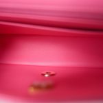 Pink Lambskin Quilted Mini Rectangular Flap Light Gold Hardware - Image 13