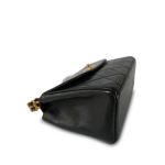 Black Lambskin Quilted Double Chain Top Handle GHW - Image 6