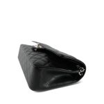 Black Caviar Quilted Classic Flap Medium Silver Hardware - Image 4