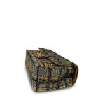 19A Egyptian Tweed Quilted Mini Rectangular Flap Light Gold Hardware - Image 8