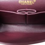 Burgundy / Wine Lambskin Quilted Classic Flap Medium GHW - Image 10
