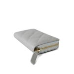 21A Light Grey Caviar Quilted Zip Coin Purse - Image 8
