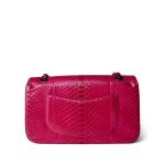 Dark Pink Python Medium Classic Double Flap - Image 5