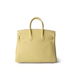 Birkin 25 Jaune Poussin Togo Palladium Plated Z Stamp - Image 9