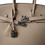 Birkin 25 Trench Togo / Rose Texas Palladium Plated U Stamp - Image 13