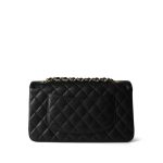 Black Caviar Quilted Medium Classic Flap Gold Hardware - Image 3