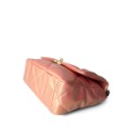 21P Iridescent Pink/Gold Lambskin Quilted 19 Flap Small Mixed Hardware - Image 9