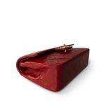 Vintage Red Lambskin Quilted Classic Flap Small Gold Hardware - Image 10
