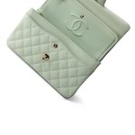 22C Light Green Caviar Quilted Classic Flap Small LGHW - Image 12