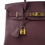 Birkin 30 Bordeaux Veau Togo Gold Plated A Stamp - Image 2