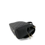 20B Black Caviar Quilted Business Affinity Flap Small Light Gold Hardware - Image 8