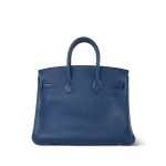 Birkin 25 Deep Blue Taurillon Gold Plated Y Stamp - Image 6
